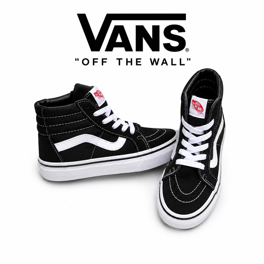 Vans shoes toddler Size 6 Black High Top Zip